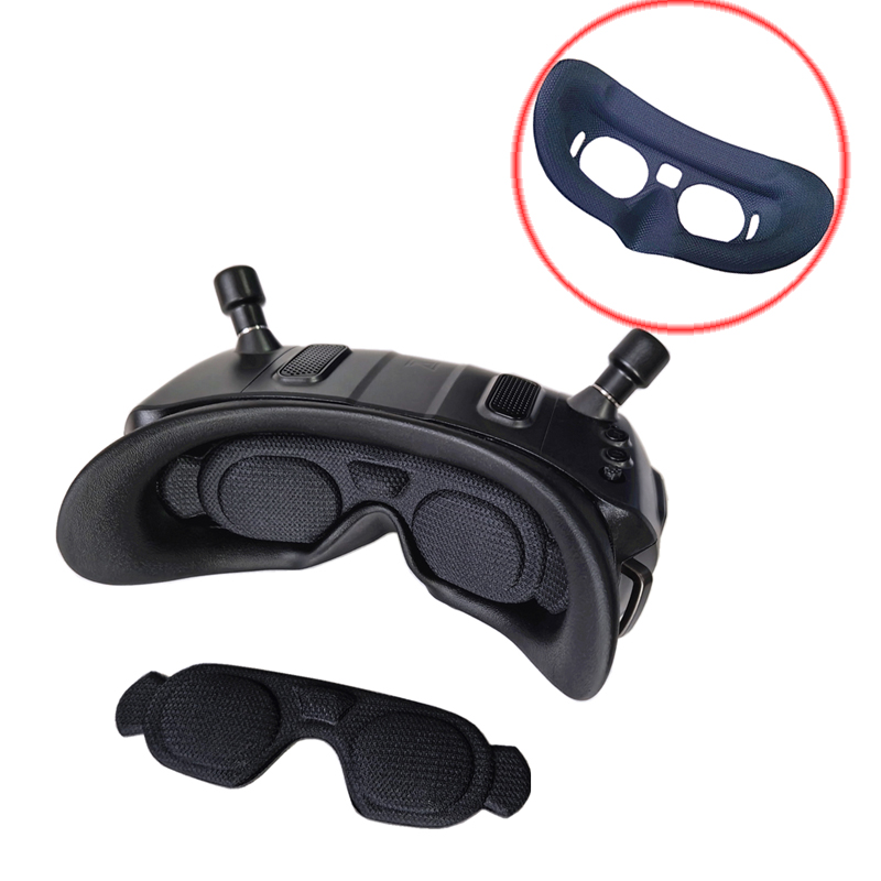 Drone Racing Goggles - แผ่นรองฟองน้ำผ้าปิดตาแว่นดิจิตัล FPV แผ่นรองหน้าเลนส์สีดำฝาครอบป้องกันสำหรับโดรนอาร์ซีอวตารแว่นตา HD X